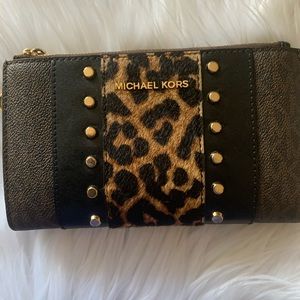 Authentic Michael Kors Leopard Wallet